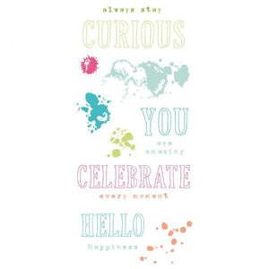 Sizzix • clear stamps set hello you sentiments 13pcs