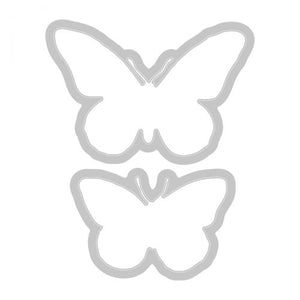 Sizzix • clear stamps set a5 with framelits die painted pencil butterflies