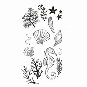 Sizzix • clear stamp set ocean elements 15pcs
