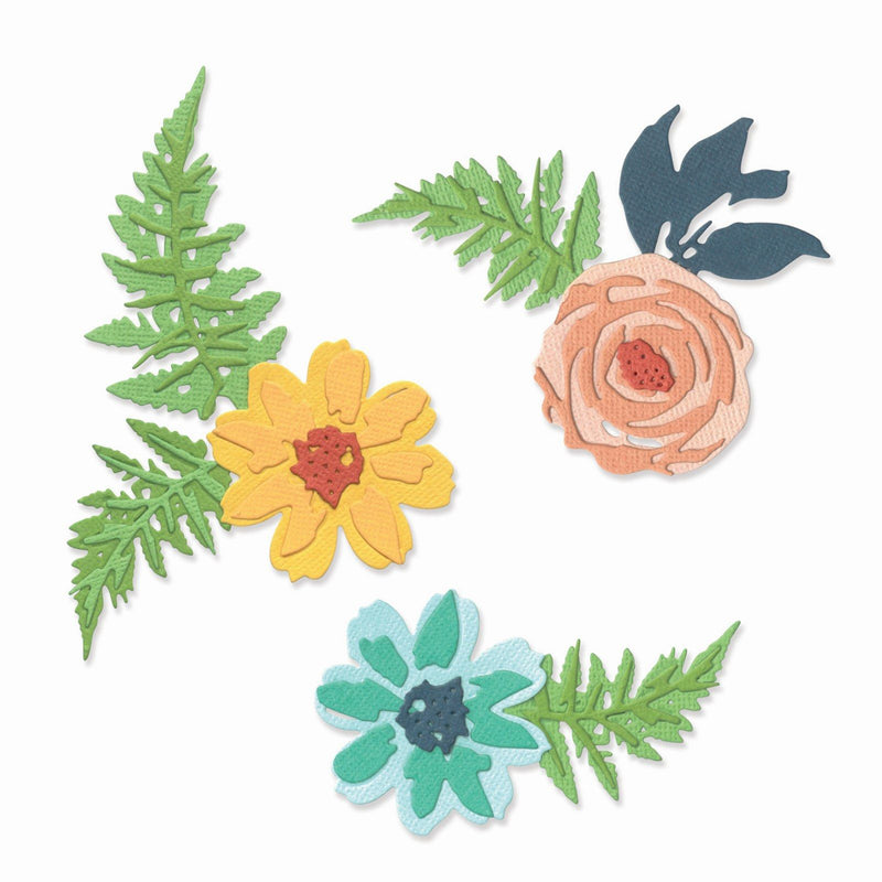 Load image into Gallery viewer, Sizzix • thinlits die set flowers fern 11pcs
