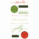 Sizzix • clear stamp set with framelits die jolly sentiments 14pcs