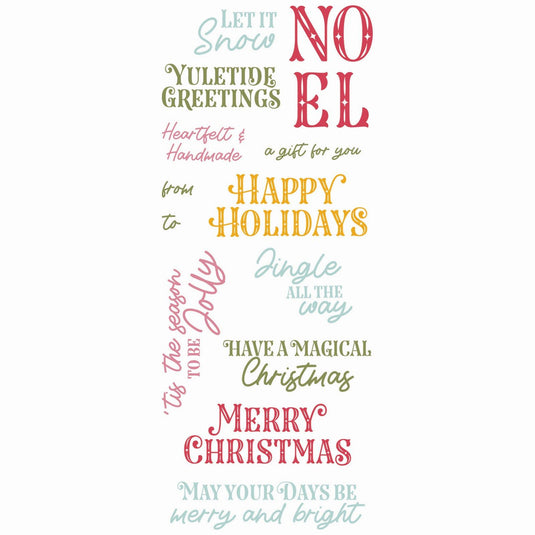Sizzix • clear stamps set greetings of the season 13pcs