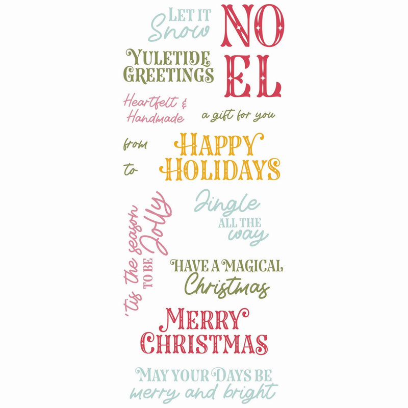 Load image into Gallery viewer, Sizzix • clear stamps set greetings of the season 13pcs
