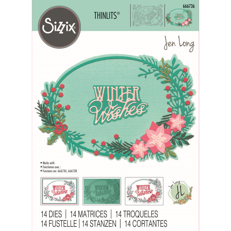 Load image into Gallery viewer, Sizzix • thinlits die set winter wishes nr.2 14pcs
