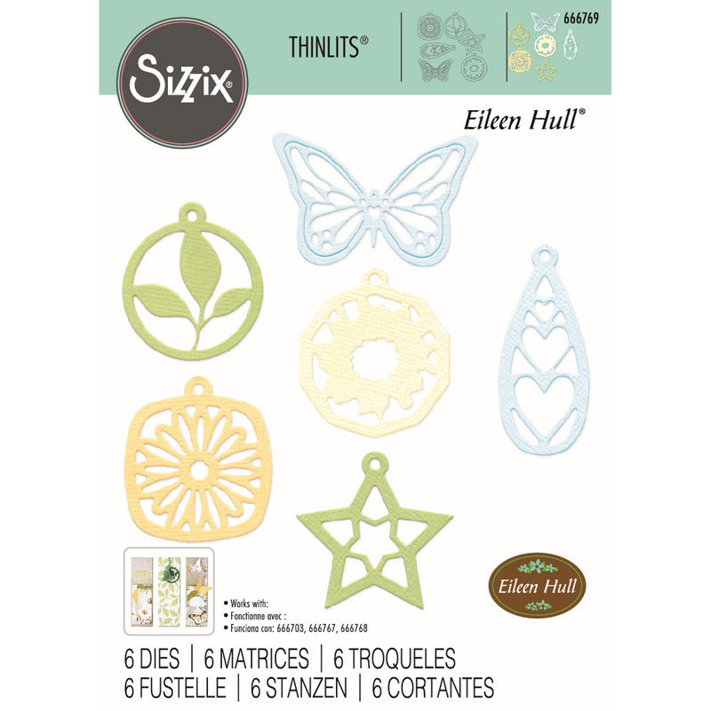 Load image into Gallery viewer, Sizzix • thinlits die set charms 6pcs
