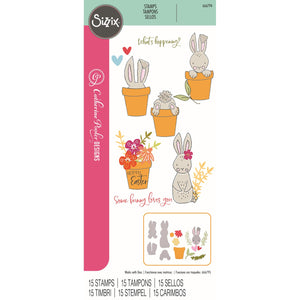 Sizzix • clear stamps bunny bits blooms 12pcs