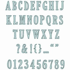 Sizzix • clear stamps with framelits fine line alpha 01 60pcs