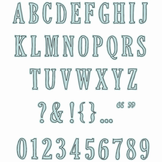 Sizzix • clear stamps with framelits fine line alpha 01 60pcs