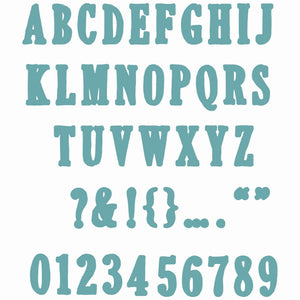 Sizzix • framelits die set fine line alpha 02 45pcs