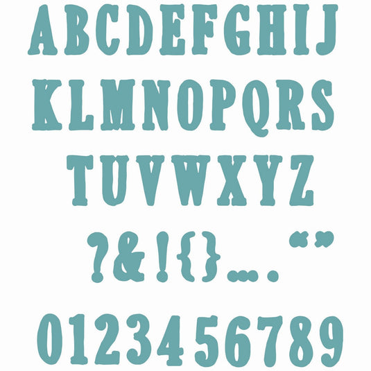 Sizzix • framelits die set fine line alpha 02 45pcs