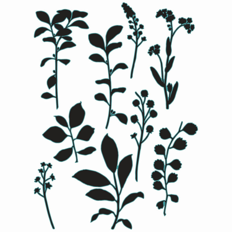 Load image into Gallery viewer, Sizzix • clear stamps set fine stems 01 9pcs
