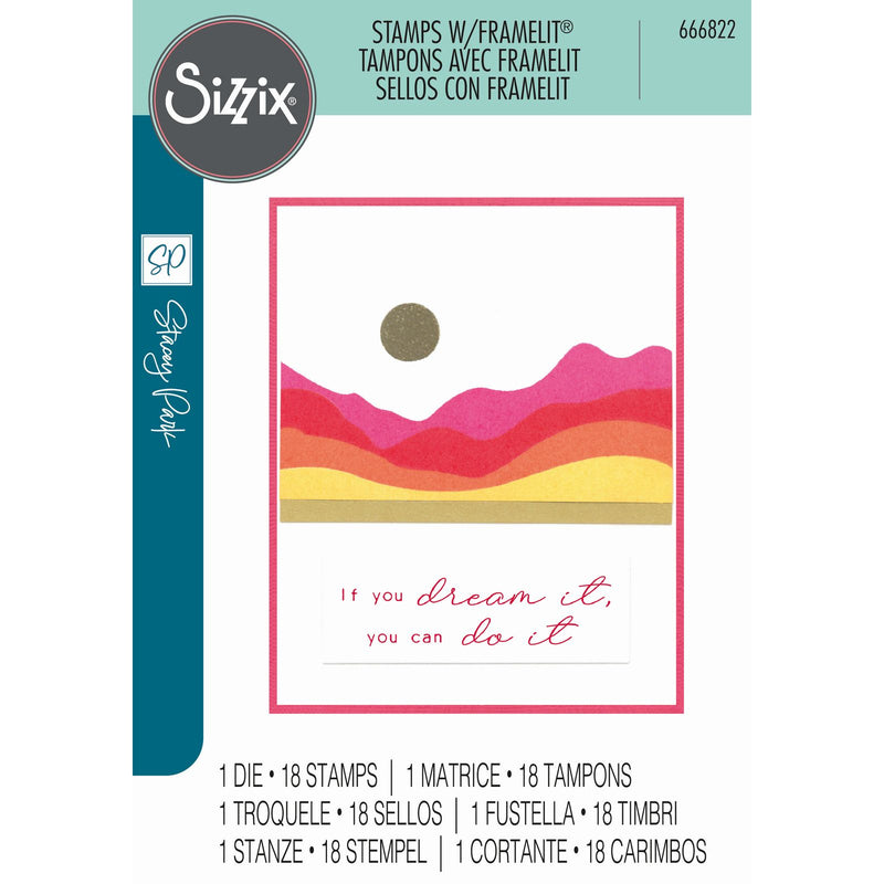 Load image into Gallery viewer, Sizzix • creative coordinations clear stamps with framelits mountain high 19pcs
