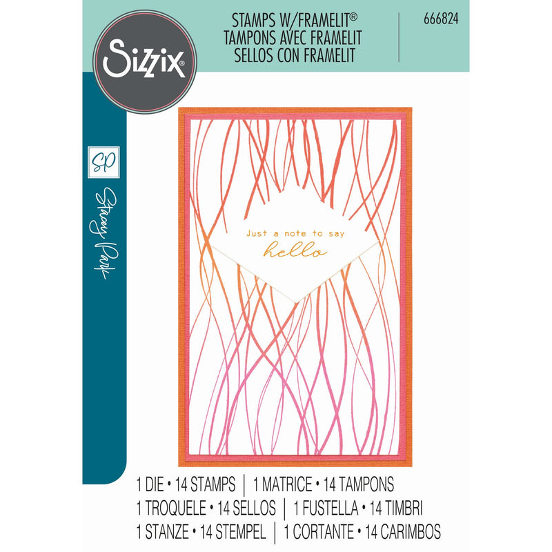 Load image into Gallery viewer, Sizzix • creative coordinations clear stamps with framelits live wire 15pcs
