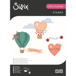 Sizzix • clear stamps a5 set 28pcs up and away by catherine pooler