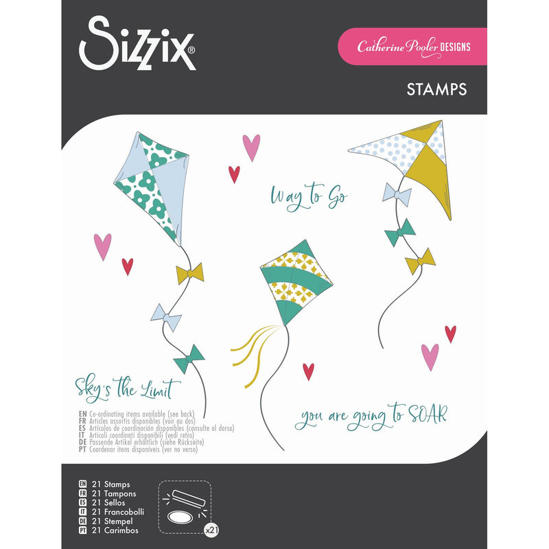 Load image into Gallery viewer, Sizzix • clear stamps set 21pcs sky’s the limit by catherine pooler
