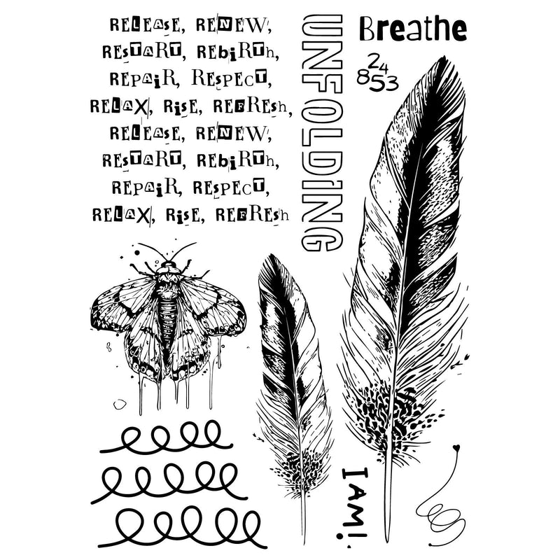 Load image into Gallery viewer, Sizzix • studio clear stamps set 10pcs 3pcs stencils the r’s have it by cat kerr
