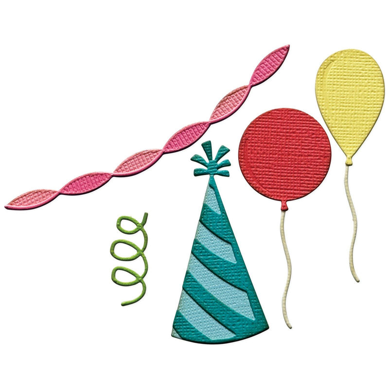 Load image into Gallery viewer, Sizzix • vault embossing folder with thinlits die set celebrate by tim holtz 9pcs
