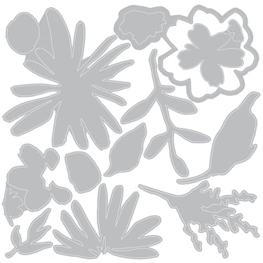 Sizzix • 2d embossing folder thinlit set vault floristry 11pcs by tim holtz