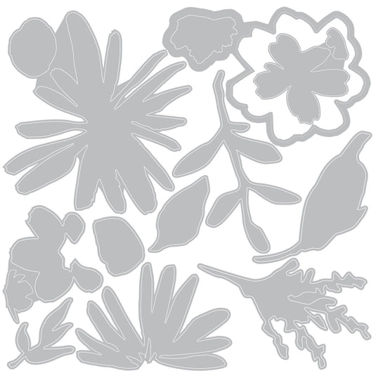 Sizzix • 2d embossing folder thinlit set vault floristry 11pcs by tim holtz