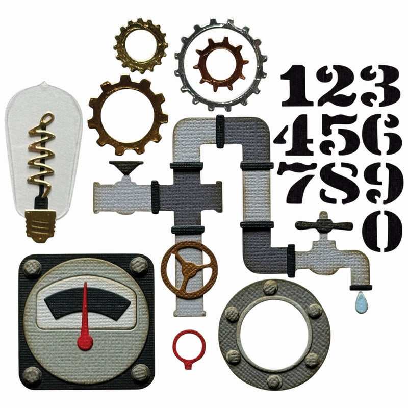 Load image into Gallery viewer, Sizzix • thinlits 37pcs die set vault industrial by tim holtz
