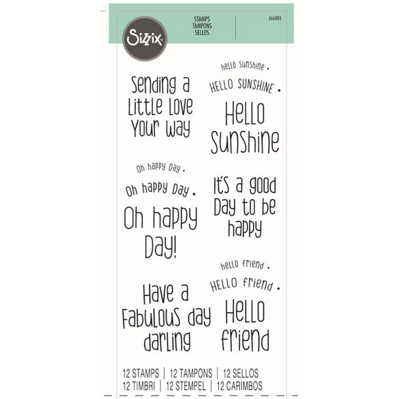Load image into Gallery viewer, Sizzix • clear stamps set 12pcs sending a little love

