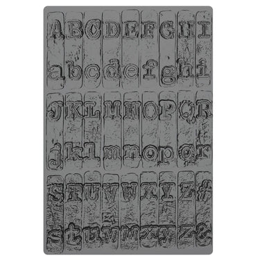 Sizzix • 3-d texture fades embossing folder typewriter large a5 by tim holtz
