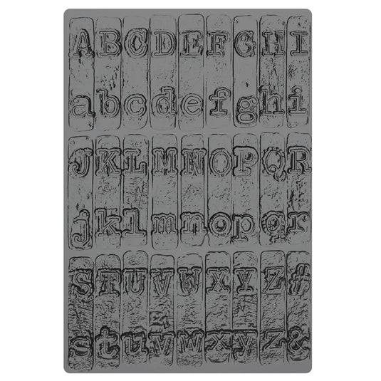 Sizzix • 3-d texture fades embossing folder typewriter large a5 by tim holtz