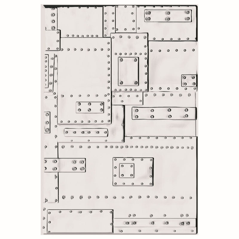 Load image into Gallery viewer, Sizzix • 3d texture fades embossing folder foundry large a5 by tim holtz
