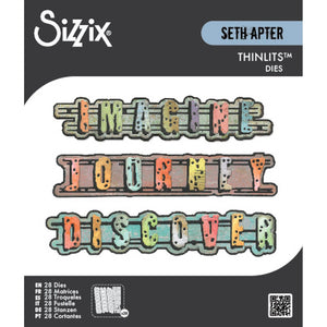 Sizzix • thinlits die set 28pcs word wafers #1 by seth apter