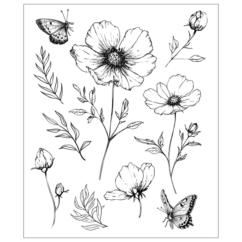 Load image into Gallery viewer, Sizzix • clear stamp set 10pcs cosmo and butterflies by willow wolfe
