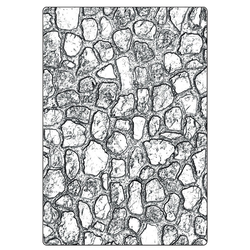 Load image into Gallery viewer, Sizzix • 3d texture fades embossing folder cobblestone large a5 by tim holtz
