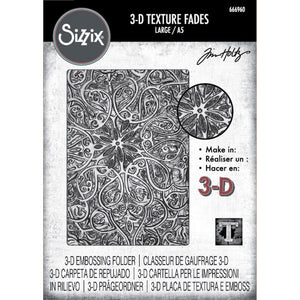 Sizzix • 3-d texture fades embossing folder engraved a5 by tim holtz