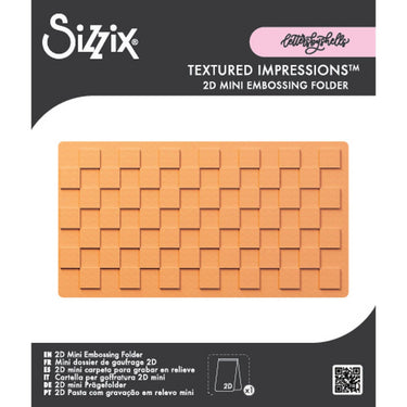 Sizzix • 2d mini embossing folder checkered pattern by letters by shells