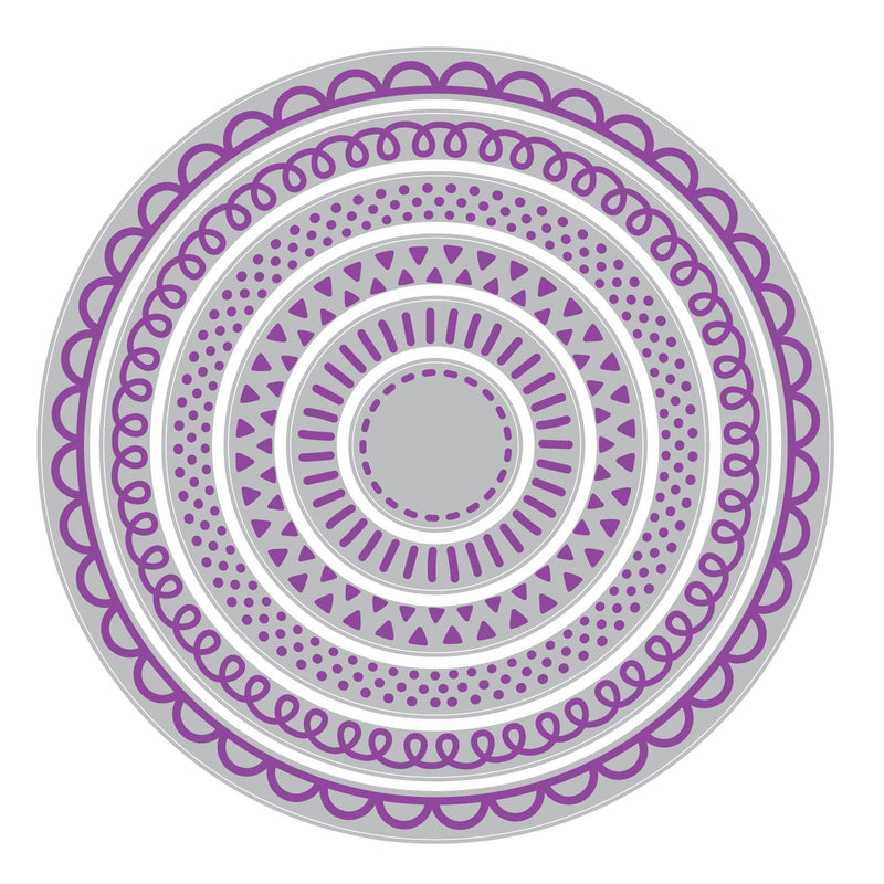 Load image into Gallery viewer, Sizzix • thinlits die set border party circles by catherine pooler 6pcs
