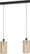 Eglo polverara hanglamp - 2 lichts - e27 - glas - zwart