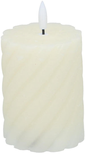 Arti casa led kaars - bewegende vlam - 7,5 x 10 cm - wit