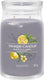 Yankee candle - black tea lemon large jar geurkaars - 90 branduren - twee lonten
