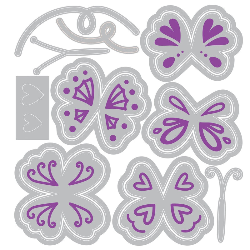 Load image into Gallery viewer, Sizzix • framelits die set bright butterflies nr.2 by catherine pooler 10pcs
