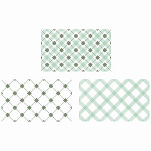 Sizzix • clear stamp set tartan by 49 and market 2pcs