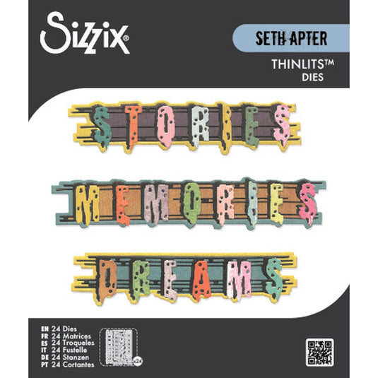 Sizzix • thinlits die set 24pcs word wafers