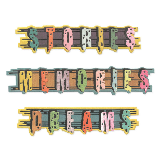 Sizzix • thinlits die set 24pcs word wafers