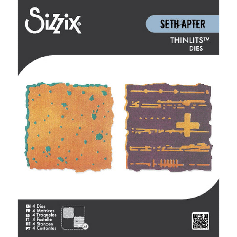 Load image into Gallery viewer, Sizzix • thinlits die set 4pcs paper cutz #1 by seth apter
