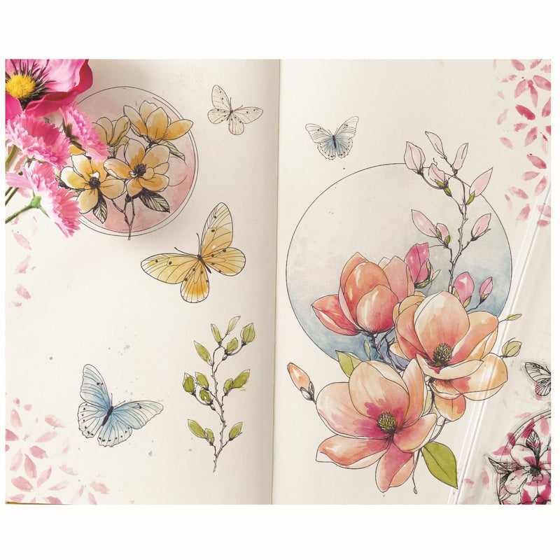 Load image into Gallery viewer, Sizzix • clear stamp set 7pcs magnolia by willow wolfe
