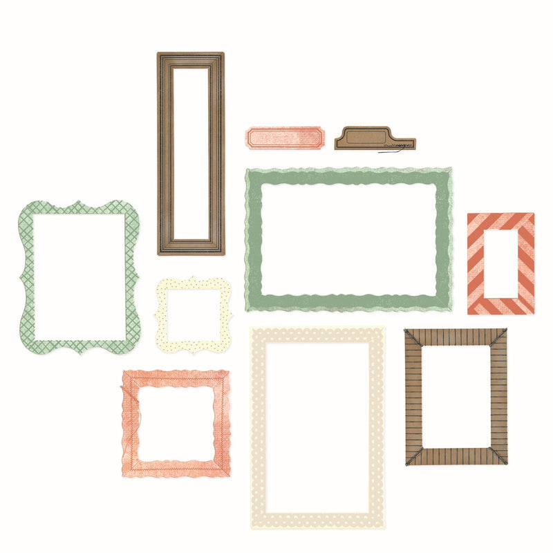 Load image into Gallery viewer, Sizzix • clear stamps set 15pcs 14pcs framelits build-a-frame by 49 market

