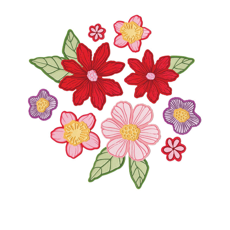 Load image into Gallery viewer, Sizzix • clear stamps set 16pcs 35pcs framelits die floral layers 1 by vicki boutin
