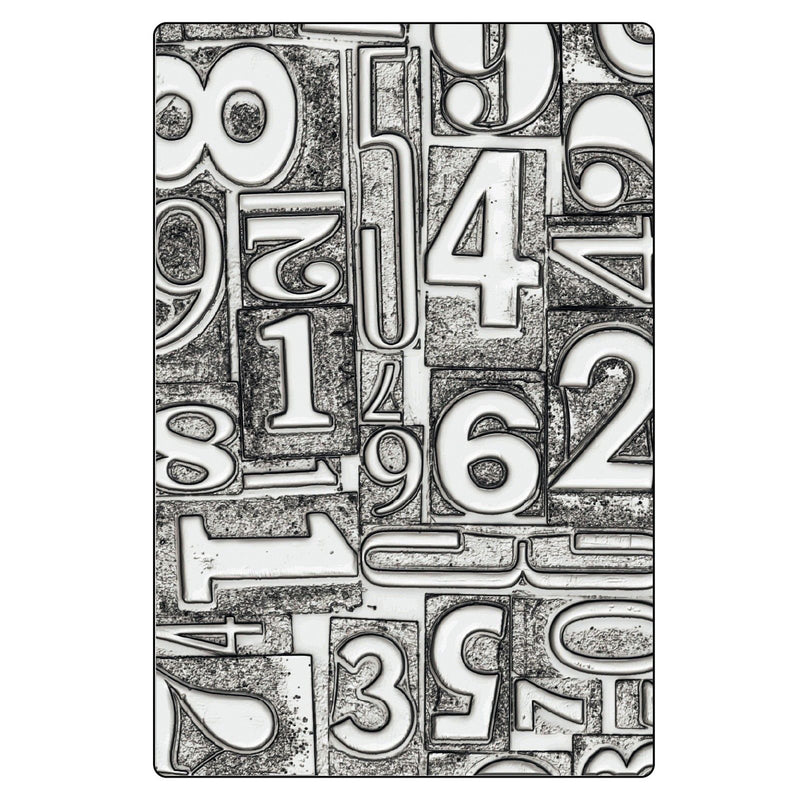Load image into Gallery viewer, Sizzix • 3d texture fades embossing folder numbered large a5 by tim holtz
