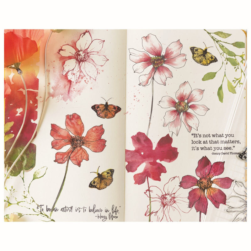 Load image into Gallery viewer, Sizzix • clear stamp set 11pcs wild blooms by willow wolfe
