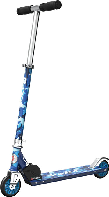 Razor a special edition - step - blauw camouflage - opvouwbaar - kleine wielen 98 mm - voor kinderen - tot 65 kg - vanaf 5 jaar