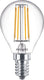 Philips led philips - master value ledluster e14 kogel filament helder 3.4w 470lm - 927 zeer warm wit | beste kleurweergave - dimbaar - vervangt 40w