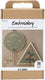 Creativ company hobbyset borduurwerk dusty groen borduurframe
